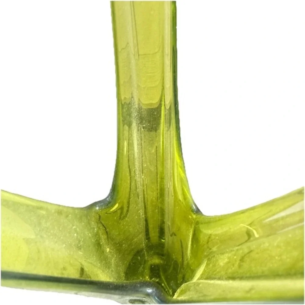 Vintage Viking Green Glass Swung Vase  27